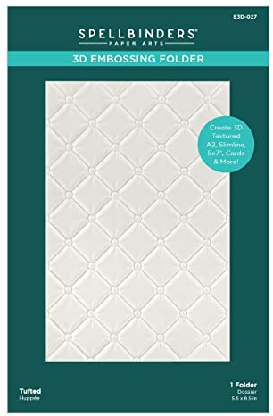 Spellbinders 3D Embossing Folder 5.5X8.5-Tufted, Opaque, one