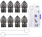 Sovol 8 Stück Creality Upgraded 3D Drucker Gehärteter Stahl MK8 Düsen Wolfram Ganzmetall Extruderdüsen 0,2 mm 0,4 mm 0,6 mm 0,8 mm 1 mm für Ender 3 Ender 3 Pro CR-10