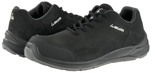 Bellota FTW03-42B S3 - Zapatilla de Seguridad para Hombre Flex Carbon S3 de Piel Hidrofugada Nobuck, Calzado de Trabajo Flexible y Ligero, Talla 42