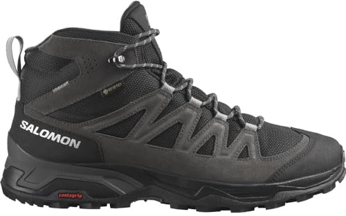 Salomon X Ward Leather Mid GTX 471817, Mens Trekking Shoes, Grey, 46 EU