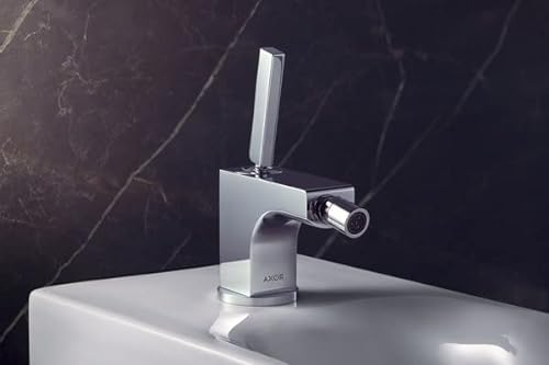 hansgrohe AXOR Citterio Einhebel-Bidetmischer, Zugstangen-Ablaufgarnitur, Farbe: Brushed Brass