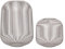 blomus Laterne Lito 2er Set | Mourning Dove | Größe M und L | 28L x 28B x 27H cm | 33L x 33B x 45H cm | Kerzenhalter Grau | Windlicht aus Edelstahl | Laterne Deko | Indoor Windlicht