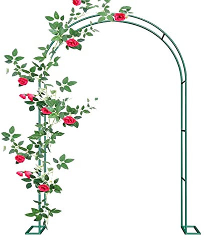Gartenbogen, Pergola-Laube, Metall-Rosenbogen, Kletterpflanzen, Hochzeitsbogen, Gartenzaun-Spalier, Pavillon, wetterfest, für Garten, Hochzeit, Party-Dekoration (Farbe: Grün, Größe: 120 x 2