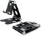 Wurycia Adjustable Phone Stand, Full Aluminum Foldable Desktop Holder Phone Stand for 4-11'' Cellphones and Tablets (Black)