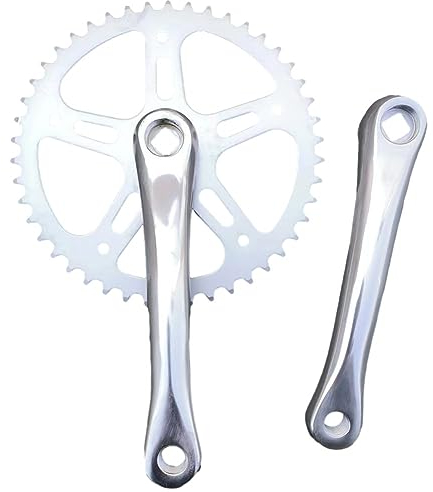 FACULX 170 mm Vierkant-Kegelrad-Kurbelgarnitur, Mountainbike, schmale breite Zähne, Kettenblatt 42/46T, Single Speed Bike Kurbelgarnitur, 42T