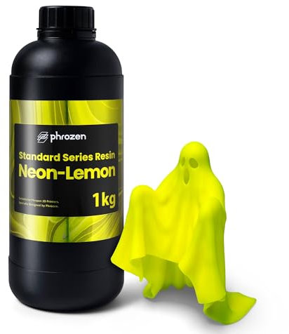 Phrozen Neon Resin für 3D Drucker | 405nm SLA/DLP/LCD 3D Printer UV Photopolymer | Fluoreszierende Farbe für Resin Kunst, Halloween-, Weihnachtsdeko | Lemon (1kg)