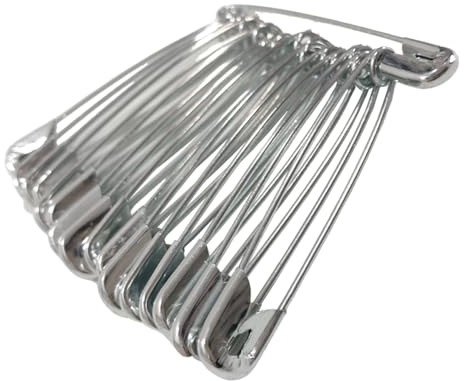 Lot de 12 épingles à nourrice pour réparer et fixer des vêtements, clés, papiers, travaux manuels, marqueurs en tissu et utilisation à la maison, couture artisanale, broches (12, 85 mm)