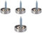 4 Pcs Mirror Screws, 18mm Copper Decorative Cap Metal Nail for Bath Plates Mirror Tables Wardrobes Furniture, Bright Silver