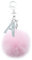 Xsclpomddy Pom Pom rosa. Schlüsselbund künstliche weiche Kaninchenhaar Taschenanhänger Ball Schlüsselanhänger mit Buchstabe A-Z für Handtasche Dekoration,pink A