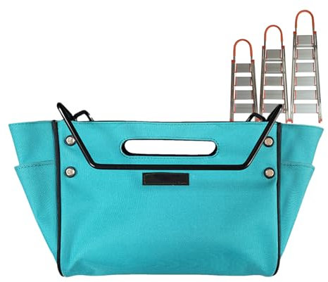 Rurunklee Porte-outils échelle | Panier d'échelle avec poches latérales en tissu Oxford imperméable – Résistant aux rayures – Sacs à outils pour travailleurs du bâtiment, réparateurs, électriciens,
