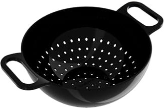 Trebonn - Helm Colander Melamine Colander with Gloss Finish (Black, Small)