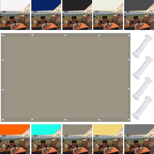 Toile Imperméable 3 x 7 m ImperméAble Taux D'ombrage90% Toile de Rechange pour La Couverture VéGéTale Serre Pergola, Kaki