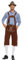 IEEILULU Oktoberfest Herren Outfit, Herren Deutsch Bayern Oktoberfest Kostüm Set mit Abnehmbarem Lätzchenträger, Karierten Hemden, Kniesocken und Bayerischen Filzhüte (Blau, XL)