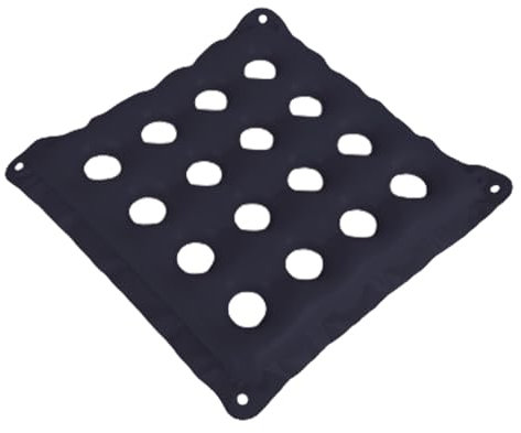 LearnLyrics Aufblasbares Sitzkissen zum Sitzen, Luftkissen für Rollstuhl – aufblasbares Waffelkissen, tragbar, mit Druckentlastung | bequeme Stuhlkissen