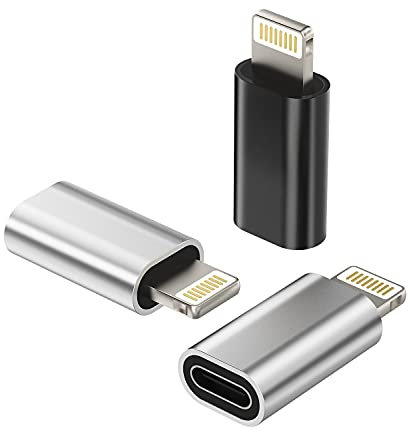 Adaptateur USB C Femelle vers Lightning Mâle (3Pack) pour Apple iPhone iPad Câble Type-C Jack Charge Rapide Adaptateur Chargeur Adaptateurs Type Prise Câble Convertisseur tp-to