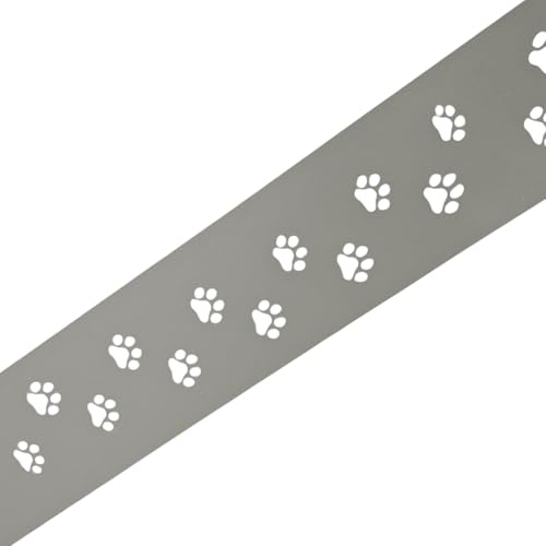 zaun|zu Premium dekor Tapsi | Sichtschutzstreifen mit Lasermuster für Doppelstabzaun | Sichtschutz | Polypropylen | Made in Germany | UV-Stabil | modernes Design | Höhe 19cm Steingrau 2,55m