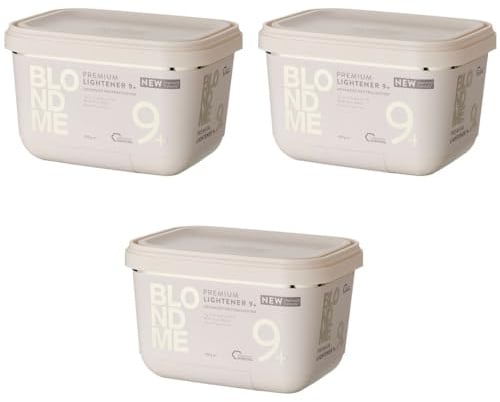 Schwarzkopf Professional - Blond Me Ppl9+ Premium Aufheller Pulver 450 g Lightener 9+ – 3er Pack