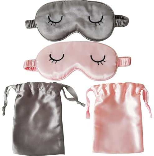 Schlafmaske,Schlafmaske Frauen,Herren Schlafbrille Damen,Seide Bequem mit Rosa,Augenmaske Mask Seiden,Augen für Dünn Ohne,RückenschläFer Seitenschläfer Baumwolle,Augenklappe Schlafmaskeaugenmaske