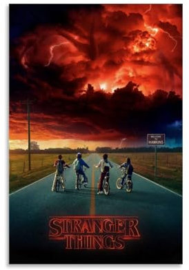 EGLOBICH Poster, Motiv: Stranger Things S1 Boys TV-Show, dekoratives ästhetisches Leinwandposter, 30 x 45 cm, Unframe-Stranger Things S1 Boys