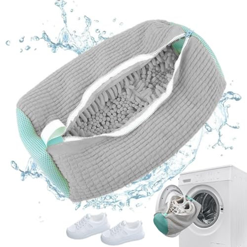 Sac Lavage Chaussures, Lavage Chaussures à Machine à Laver, Réutilisables à Laver avec Fermeture Éclair et Nettoyage, Sac Machine a Laver pour Chaussures de Sport Baskets Blanchisserie Voyage Rangemen