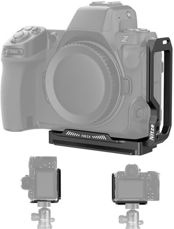 Nitze Z8 L Bracket for Nikon Z 8 Camera with Arca Swiss Quick Release Plates, Compatible with DJI RS 2 / RS 3 / RS 3 Pro/RS 4 / RS 4 Pro Gimbals - T-N02A
