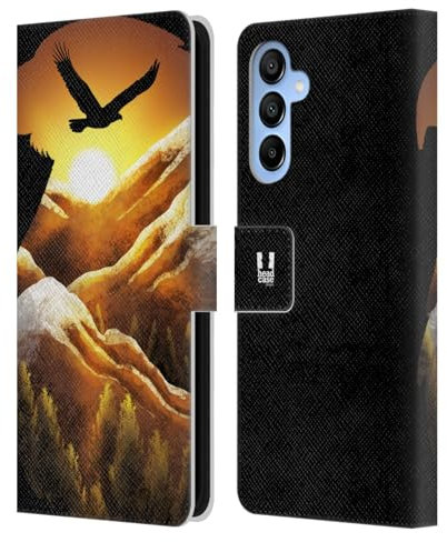 Head Case Designs Adler Tiere Doppelbelichtung Leder-Wallet-Hülle Kompatibel mit Samsung Galaxy A16 5G