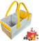 NECXON Carry Case Box Carry Case Box Storage Carrier with Handle & Side Net Pocket Carrying Bag for Starter Set Accessories Figures (Yellow)