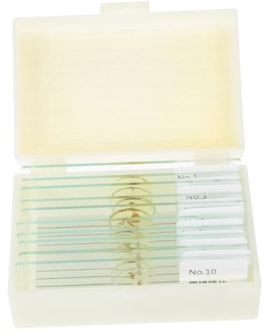 SKISUNO 10pcs Boy Girl Microscope Slides with Specimens Educational Insect Slides for Boy Girl Lightweight and Portable Microscope for Home and Classroom Use