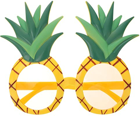 MAGICLULU Ananas- Tropische Ananas-Brille Brille In Hawaiianischer Fruchtform Hawaii-Partybrille Neuartige Gelb Für Sommer Pool Strand Luau-Mottoparty-Zubehör