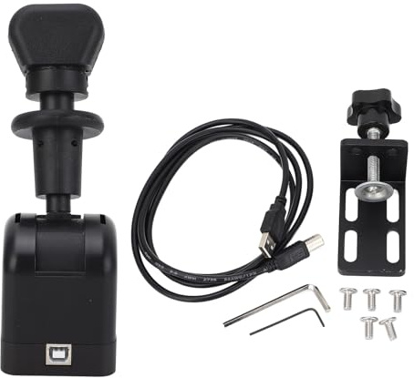 SIXRUN PC Racing Game USB -Handbremse, Professionelle Analoge Handbremse für G27 G29 G923, Real Truck Feel Handbremse mit Desktop -Mount, Plug -and -Play