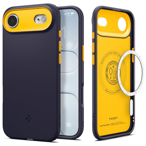Spigen iPhone Air Hülle Nano Pop MagFit [Zweifarbiges Design] Stylisch Dünn Staubfrei Schlank Slim, Kompatibel mit MagSafe Zubehör -Blueberry Navy