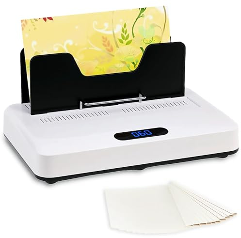 Machine de Reliure Thermique, Sans Temps de Préchauffage, Capacité 500 Feuilles, Panneau Tactile Numérique avec Refroidissement par Air, Relieuse pour Documents A4/A5 avec 10 Couvertures Thermiques