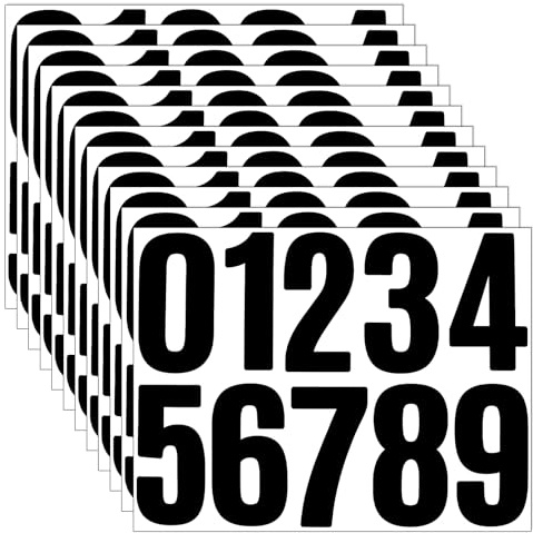 LXUEJIE 120Pcs Large Number Stickers, 4 Inch Mailbox Number Stickers Vinyl Waterproof Numbers Sticker for Mailbox Cars, Apartment Door Address