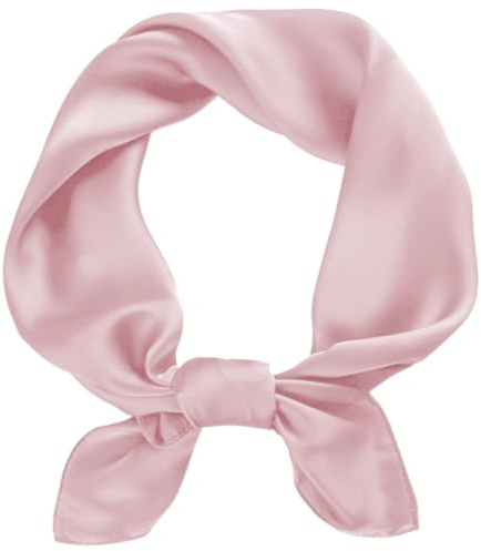 BSBUY Square Satin Silk Scarf Plain Neck Scarf, Lightweight Plain Bandana Wrap Square Large Square Satin Headscarves Hair, Accessories Classic Hair Scarf for 50s 60s Style Wedding Valentine(70 * 70)