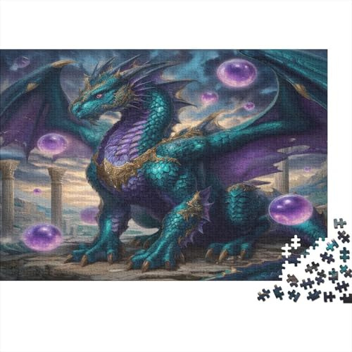 Fantasy Dragon—epic Fantasy Art 1000 Piece Jigsaw Puzzle As Interlocking Puzzles Personalised Jigsaws for Anxiety Relief Games during Family Puzzle Night 52x38cm/1000pcs