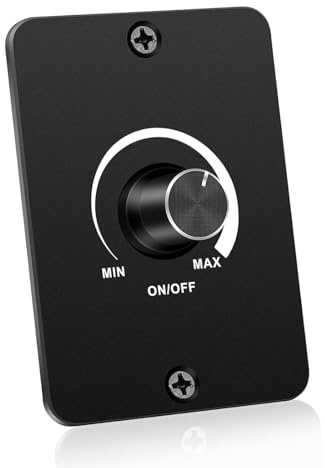 DC 12V Dimmer Schalter 5A, PWM LED Dimmschalter Dimmer, 12V-24V 5A 3 Drähte Dimmschalter, Stufenloses Dimmen, Dimmer Schalter für Wohnmobil Boot LKW Wohnwagen Anhänger Leuchte und Dimmbare LED Lampe