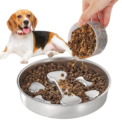 Ciotole Slow Feeder Cani Puzzle Interattivo In Acciaio Inossidabile Con | Rallentatore Per Cani Arricchimento Stimolazione Mentale Alimentazione Cuccioli Piccola Media Grande