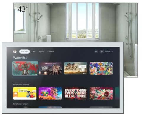 Soulaca 28 Smart Mirror TV Bagno – 4K UHD Impermeabile IPX6 – DVB-T/T2 – Controllo Vocale Wi-Fi Bluetooth –HEVC Main10 Modello 2026