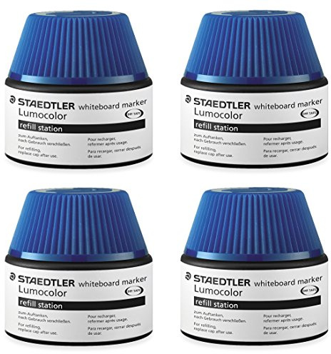Staedtler 488 51-9 Tinte fr Marker Lumocolor refill station, 30 ml, Schwarz (4x30 ml, blau)