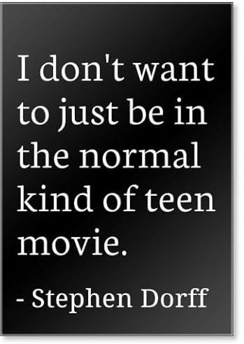 I don't want to just be in the normal kind of! Kühlschrankmagnet mit Stephen Dorff-Zitaten, Schwarz