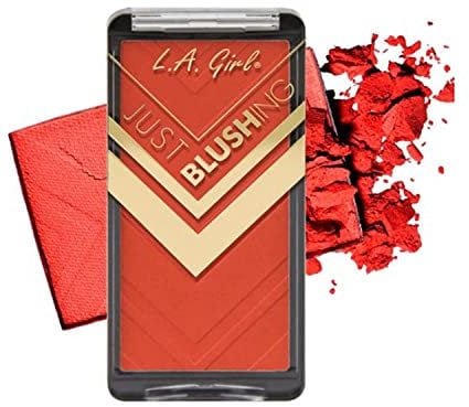 L.A. Girl Just Blushing Powder Blush – Just For Fun Farbton für ein fröhliches und natürliches Rouge, perfekt für ein leuchtendes und langlebiges Finish.