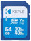 Keple 64GB 32Go SD Scheda di Memoria Quick Speed SD Card Compatibile con Canon EOS 70D, 6D, 100D, 600D, 1100D, 1200D, 60D, 550D, EOS 700D SLR Digital Kamera | 64GB UHS-1 U1 SDXC Card