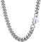 PROSTEEL personalisiert Panzerkette 61cm/24 Herren Halskette Edelstahl 6mm breit massiv Schwer Kubanische Gliederkette silber Hip-Hop Street Style Schmuck für Männer Jungen