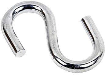 DOJA INDUSTRIAL | Gancio a S | M5 | 25 Pezzi | Acciaio Zincato | Gancio Porta Asciugamani, Ganci Appendi Utensili, Accessori, Appendiabiti Armadio, Ganci Tende Doccia