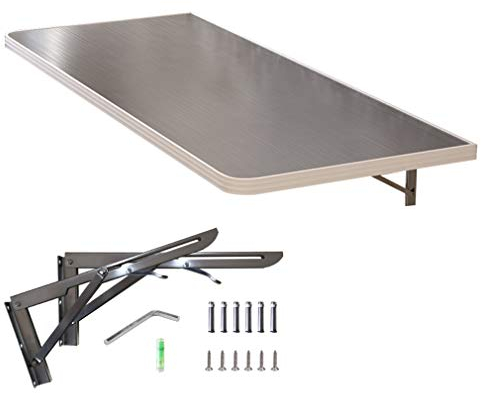 Edelstahl-wandklapptisch,schwerer Tisch, Multifunktionaler Haushalts-Esstisch,Für Home Office/Wäsche/Bar/Küche & Esszimmer Perfektes Zubehör (100x40cm/39.5x15.5in)