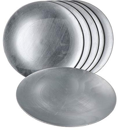 MamboCat 6-tlg. Set Platzteller Silber I Weihnachts-Teller I Tisch-Set, Untersetzer, Platte, Unterlage I Deko-Accessoire I Silvester, Partys & Co I Silver