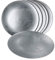 MamboCat 6-tlg. Set Platzteller Silber I Weihnachts-Teller I Tisch-Set, Untersetzer, Platte, Unterlage I Deko-Accessoire I Silvester, Partys & Co I Silver