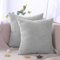 Artscope 2er-Set Dekorativ Kissenbezüge 60 x 60 cm Kordsamt Reine Farbe Kissenbezug Weicher Plüsch Kissenhülle Set Kissen Fall für Sofa Auto Schlafzimmer Zuhause Zierkissenbezüge (Grau 60x60 cm)