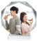 Personnalisé Cadre Photo en Verre DIY avec Votre Photo ou Image Lithographie Personnalisé sur Verre Impression Personnalisé Cristal Cadeau Anniversaire Saint Valentin Noël Fête des Mères/Pères