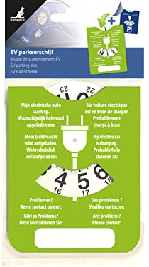 Parkscheibe Kangaro E-Car mit blauer und grüner Seide